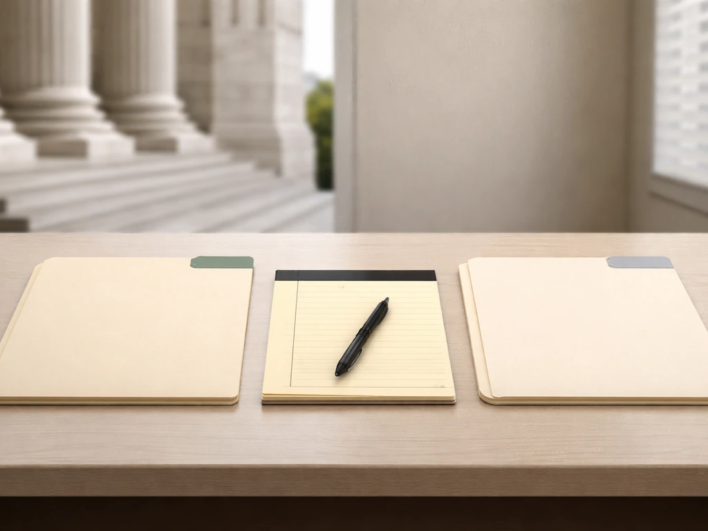 Two separate manila folder files on a desk, suggesting two distinct public records needing identification