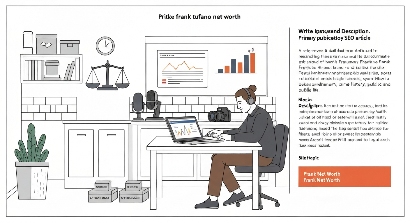 Illustration of a small online creator at a laptop with analytics and small meat boxes, representing modest creator income balanced against legal liability.