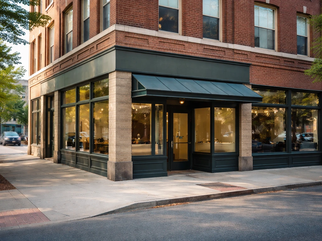 Denver commercial building facade with storefront windows, capturing a 2022 real estate ownership milestone